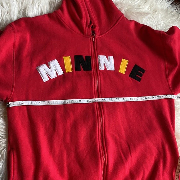 Disney Parks Minnie Embroidered Zip Up Hoodie, Color Red, Size Medium. - Picture 9 of 12
